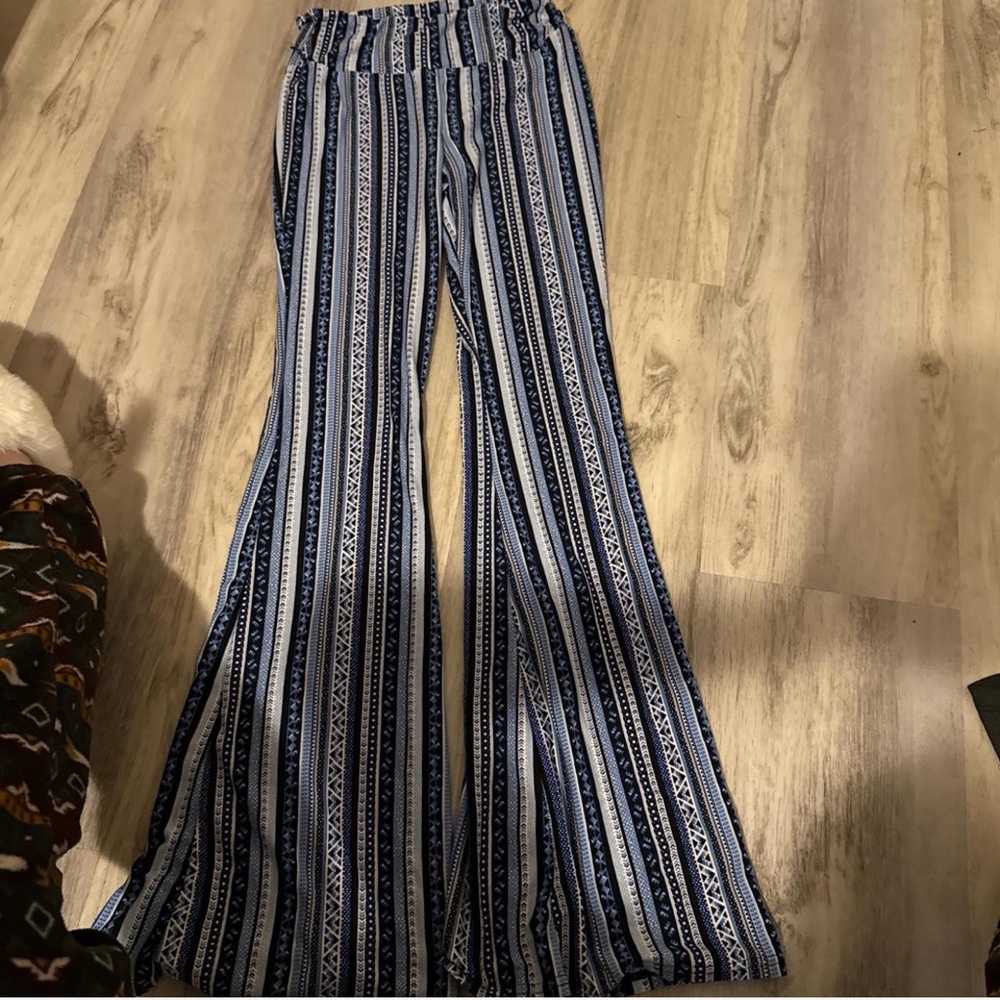 Blue Striped Women's Pants
